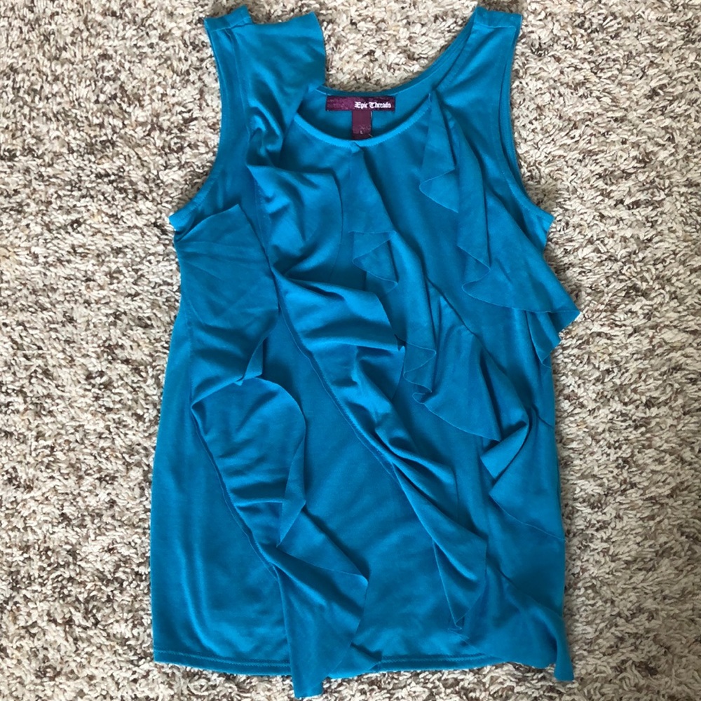 🔴blue top